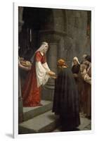 Die Hl.Elisabeth Von Ungarn Speist die Armen, 1895-Edmund Blair Leighton-Framed Giclee Print