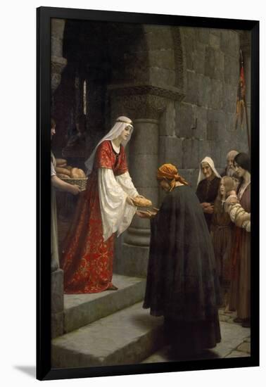 Die Hl.Elisabeth Von Ungarn Speist die Armen, 1895-Edmund Blair Leighton-Framed Giclee Print