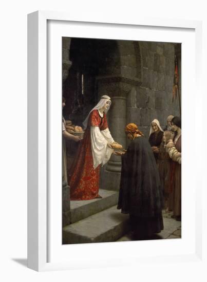 Die Hl.Elisabeth Von Ungarn Speist die Armen, 1895-Edmund Blair Leighton-Framed Giclee Print