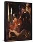 Die Hl, Irene Pflegt Den Hl, Sebastian-Georges de La Tour-Framed Stretched Canvas