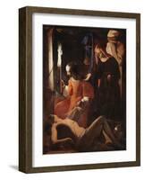 Die Hl, Irene Pflegt Den Hl, Sebastian-Georges de La Tour-Framed Giclee Print