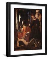 Die Hl, Irene Pflegt Den Hl, Sebastian-Georges de La Tour-Framed Giclee Print