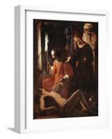 Die Hl, Irene Pflegt Den Hl, Sebastian-Georges de La Tour-Framed Giclee Print