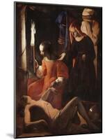 Die Hl, Irene Pflegt Den Hl, Sebastian-Georges de La Tour-Mounted Giclee Print