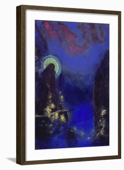 Die Hl, Jungfrau Mit Dem Heiligenschein-Odilon Redon-Framed Giclee Print