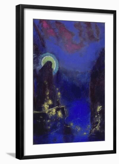 Die Hl, Jungfrau Mit Dem Heiligenschein-Odilon Redon-Framed Giclee Print