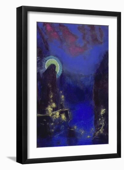 Die Hl, Jungfrau Mit Dem Heiligenschein-Odilon Redon-Framed Giclee Print