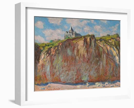 Die Kirche von Varengeville im Morgenlicht (Eglise de Varengeville, effet matinal). 1882-Claude Monet-Framed Giclee Print