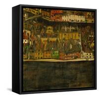 Die Kleine Stadt (II) or Kleine Stadt (III) Assembled from Separate Parts-Egon Schiele-Framed Stretched Canvas