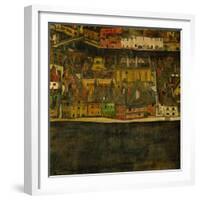 Die Kleine Stadt (II) or Kleine Stadt (III) Assembled from Separate Parts-Egon Schiele-Framed Giclee Print