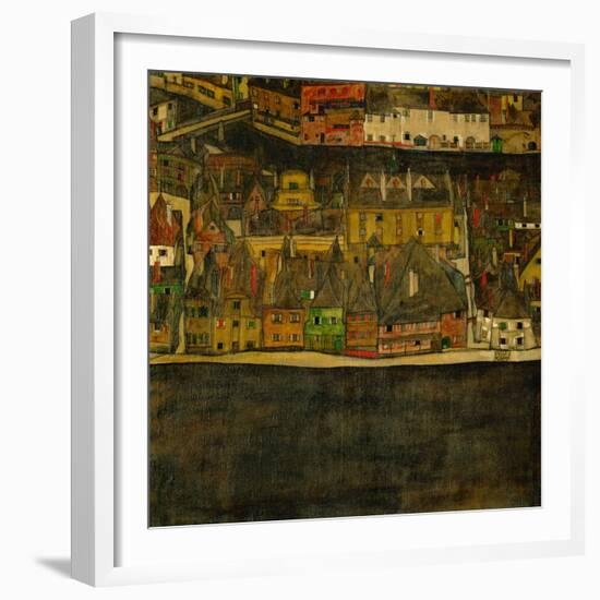 Die Kleine Stadt (II) or Kleine Stadt (III) Assembled from Separate Parts-Egon Schiele-Framed Giclee Print