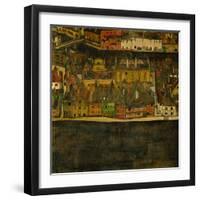 Die Kleine Stadt (II) or Kleine Stadt (III) Assembled from Separate Parts-Egon Schiele-Framed Giclee Print