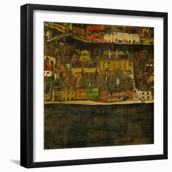 Die Kleine Stadt (II) or Kleine Stadt (III) Assembled from Separate Parts-Egon Schiele-Framed Giclee Print