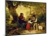 Die kleinen Beerensammler. The Little Berry Pickers. 1867-Hermann Werner-Mounted Giclee Print