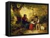 Die kleinen Beerensammler. The Little Berry Pickers. 1867-Hermann Werner-Framed Stretched Canvas