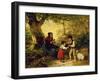 Die kleinen Beerensammler. The Little Berry Pickers. 1867-Hermann Werner-Framed Giclee Print