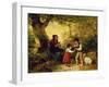 Die kleinen Beerensammler. The Little Berry Pickers. 1867-Hermann Werner-Framed Giclee Print