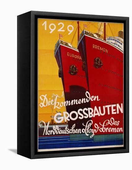 Die Kommenden Grossbauten Poster-Bernd Steiner-Framed Stretched Canvas