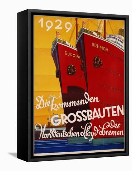 Die Kommenden Grossbauten Poster-Bernd Steiner-Framed Stretched Canvas