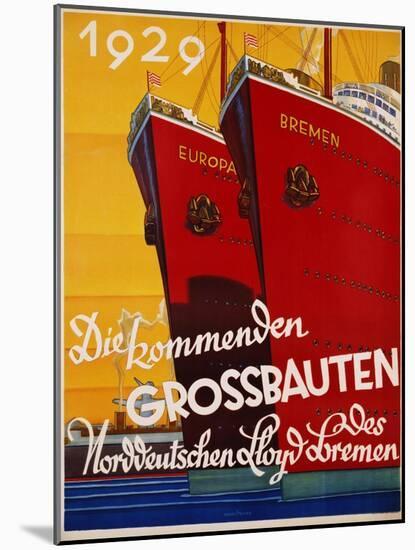 Die Kommenden Grossbauten Poster-Bernd Steiner-Mounted Giclee Print
