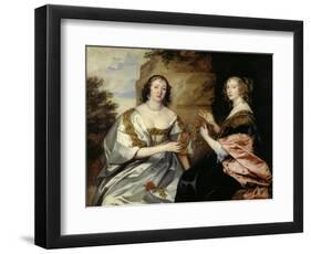 Die Ladies Morton Und Killigrew, Um 1638-Sir Anthony Van Dyck-Framed Giclee Print