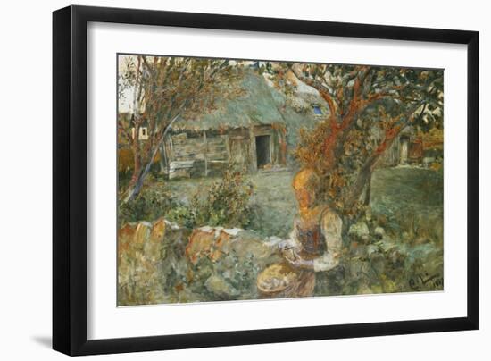 Die letzten Sonnenstrahlen. Les Dernieres Rayons. 1887-1890-Carl Larsson-Framed Giclee Print