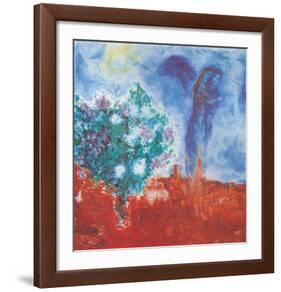 Die Liebenden Uber St Paul, c.1971-Marc Chagall-Framed Art Print