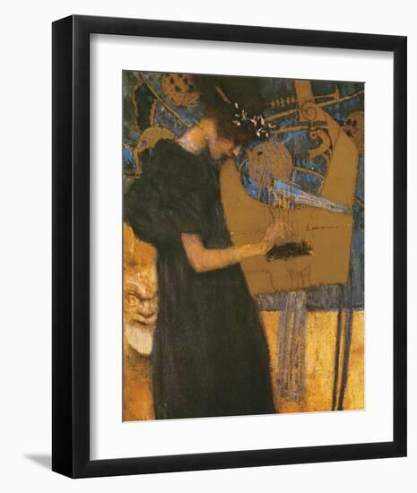 Die Musik-Gustav Klimt-Framed Premium Giclee Print