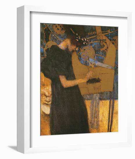 Die Musik-Gustav Klimt-Framed Premium Giclee Print