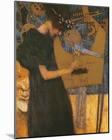 Die Musik-Gustav Klimt-Mounted Premium Giclee Print