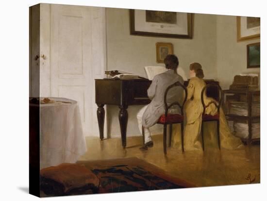 Die Musizierenden, 1856-Wilhelm von Lindenschmidt-Stretched Canvas