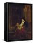 Die Prophetin Hannah Im Tempel, Samuels Gebet Abhoerend, 16(50)-Rembrandt van Rijn-Framed Stretched Canvas