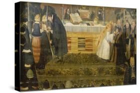 Die Reichung des Abendmahls. Predella des Altars in Schönberg - Elbe-Heinrich Goding the Elder-Stretched Canvas