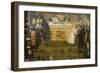 Die Reichung des Abendmahls. Predella des Altars in Schönberg - Elbe-Heinrich Goding the Elder-Framed Giclee Print