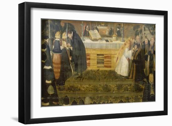 Die Reichung des Abendmahls. Predella des Altars in Schönberg - Elbe-Heinrich Goding the Elder-Framed Giclee Print