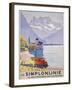 Die Simplonlinie an Den Gestaden Des Genfersees', Poster Advertising Rail Travel around Lake Geneva-Emil Cardinaux-Framed Giclee Print