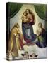 Die Sixtinische Madonna. 1512 - 1513-Raphael (Raffaello Sanzio)-Stretched Canvas