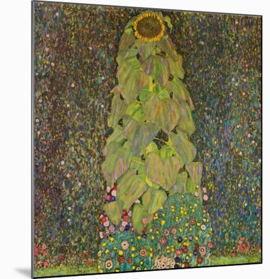 Die Sonnenblume-Gustav Klimt-Mounted Art Print