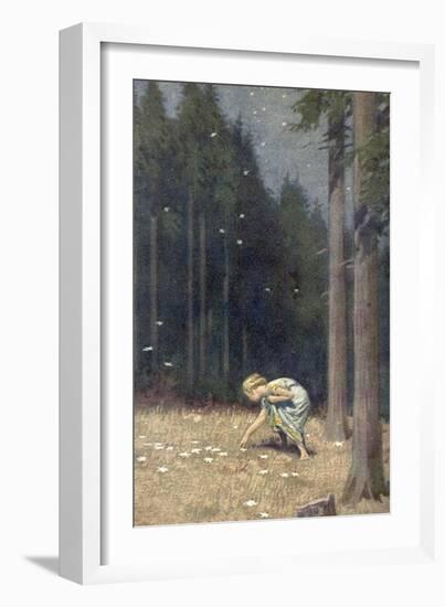 "Die Sternthaler," The Child Gathers up the Star Money-Paul Hey-Framed Photographic Print