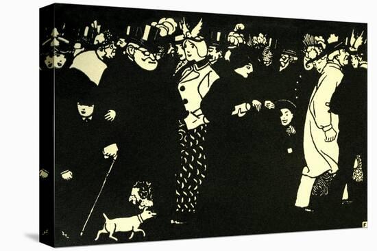 Die Strasse - Woodcut by Félix Vallotton-Felix Edouard Vallotton-Stretched Canvas