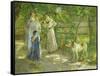 Die Töchter im Garten. 1906-Fritz von Uhde-Framed Stretched Canvas