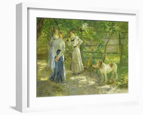 Die Töchter im Garten. 1906-Fritz von Uhde-Framed Giclee Print