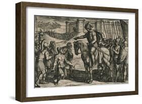 Die vanit Oudt legher door hongher ende noodt gheuen hen op, ende bidden lyfs ghenade..., 1612-Antonio Tempesta-Framed Giclee Print