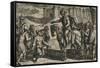 Die vanit Oudt legher door hongher ende noodt gheuen hen op, ende bidden lyfs ghenade..., 1612-Antonio Tempesta-Framed Stretched Canvas