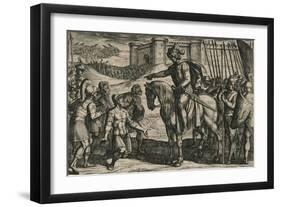 Die vanit Oudt legher door hongher ende noodt gheuen hen op, ende bidden lyfs ghenade..., 1612-Antonio Tempesta-Framed Premium Giclee Print