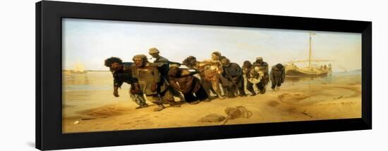 Die Wolgatreidler, 1870/73-Ilya Efimovich Repin-Framed Giclee Print