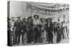 Diego Rivera and Frida Kahlo in the May Day Parade, Mexico City, 1st May 1929-Tina Modotti-Stretched Canvas