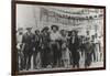 Diego Rivera and Frida Kahlo in the May Day Parade, Mexico City, 1st May 1929-Tina Modotti-Framed Photographic Print