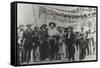 Diego Rivera and Frida Kahlo in the May Day Parade, Mexico City, 1st May 1929-Tina Modotti-Framed Stretched Canvas