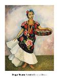 El Vendedora De Flores-Diego Rivera-Framed Art Print